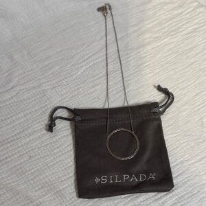 Silpada Sterling Silver Open Circle Necklace